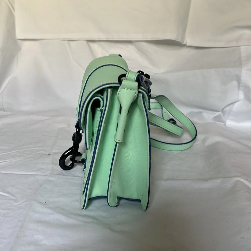 Rebecca Minkoff green saffiano